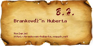 Brankován Huberta névjegykártya